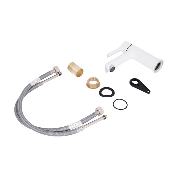 Змішувач для раковини Qtap Grand Chrome/White (QTGRAWCR001F)