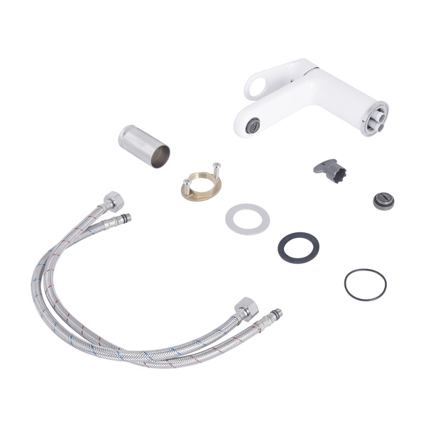 Змішувач для раковини Qtap Jay Chrome/White (QTJAY270CRW45551)