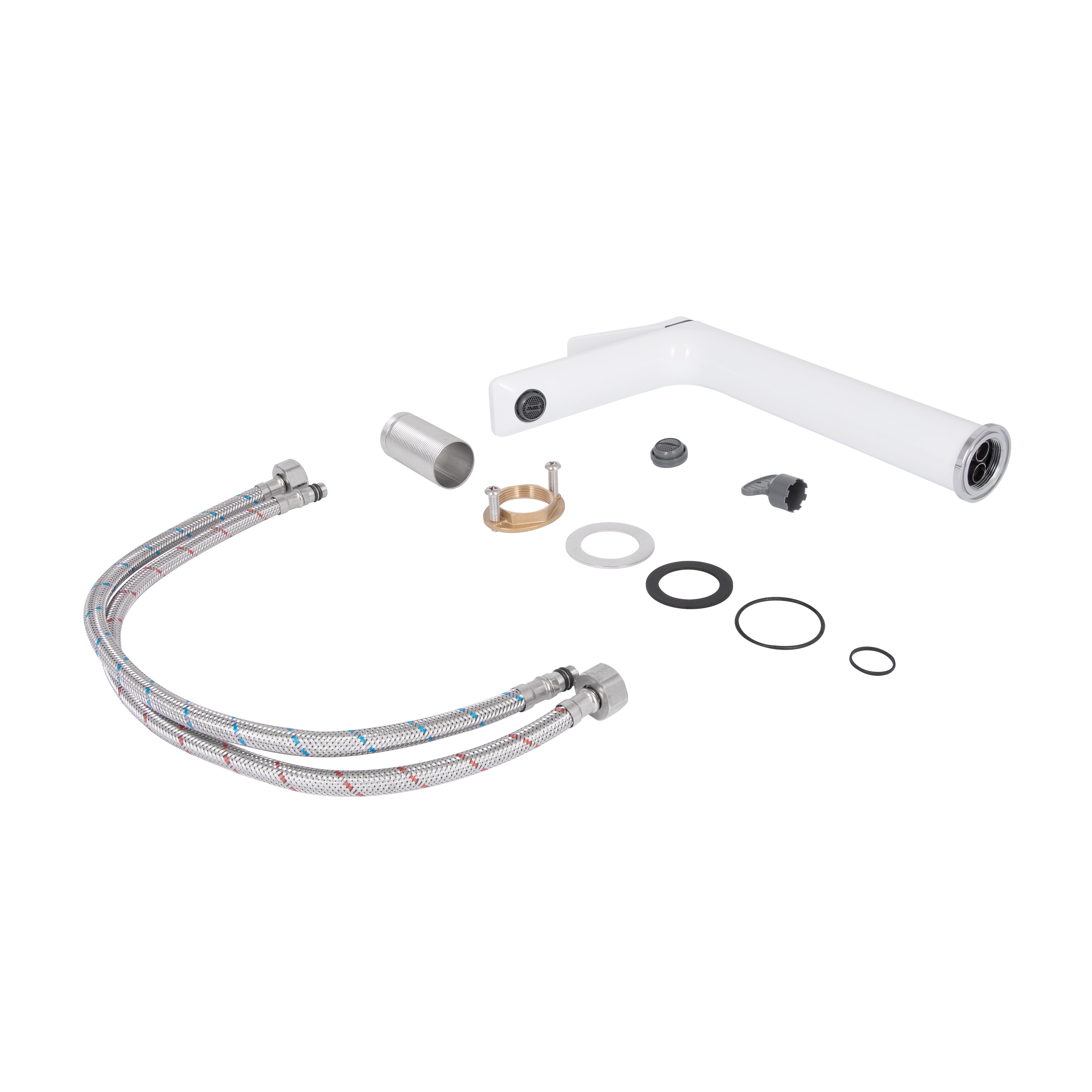 Змішувач для раковини Qtap Presto високий Chrome/White (QTPRE269CRW45577)