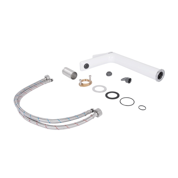 Змішувач для раковини Qtap Presto високий Chrome/White (QTPRE269CRW45577)