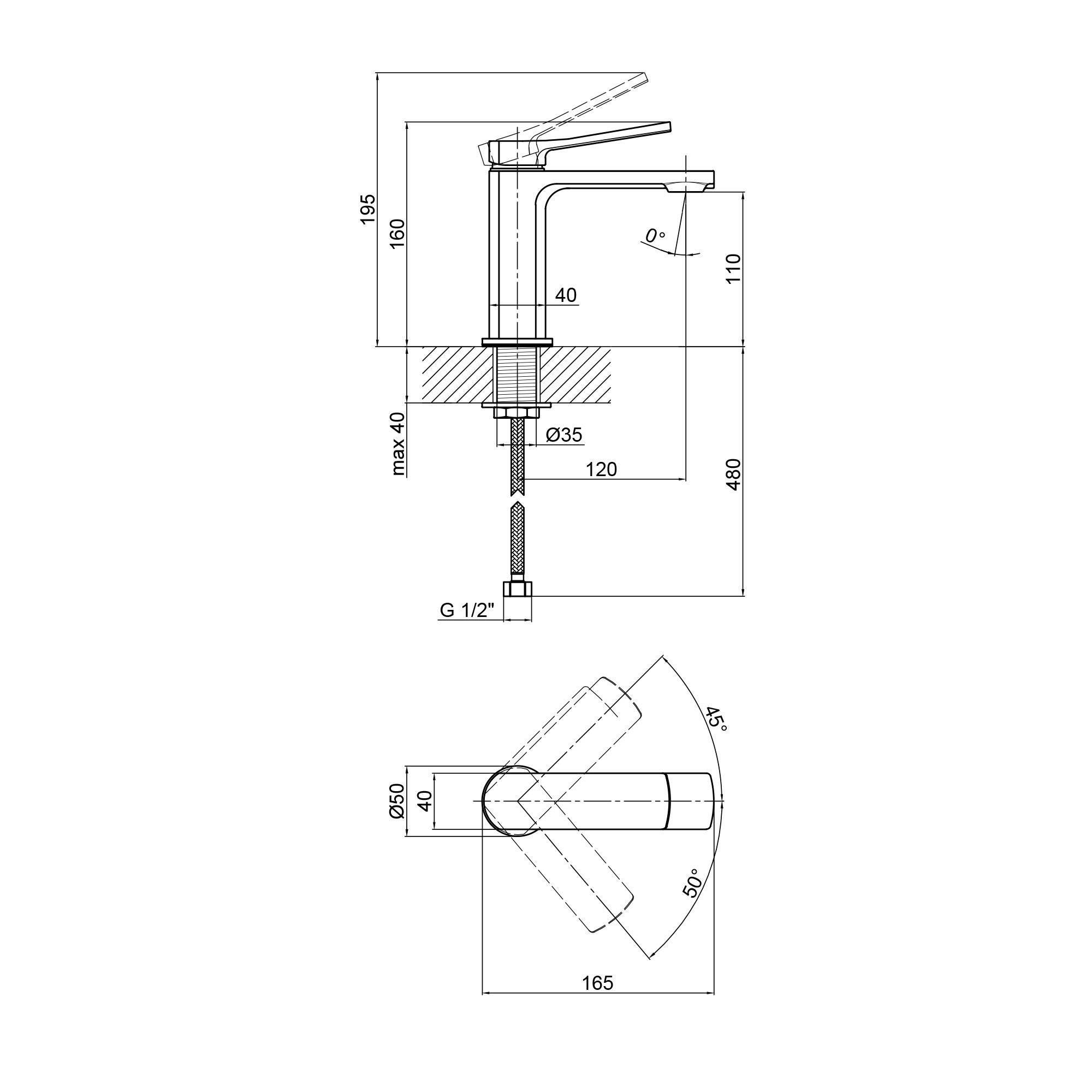 Змішувач для раковини Qtap Slavonice Chrome (QTSLV1042103C)