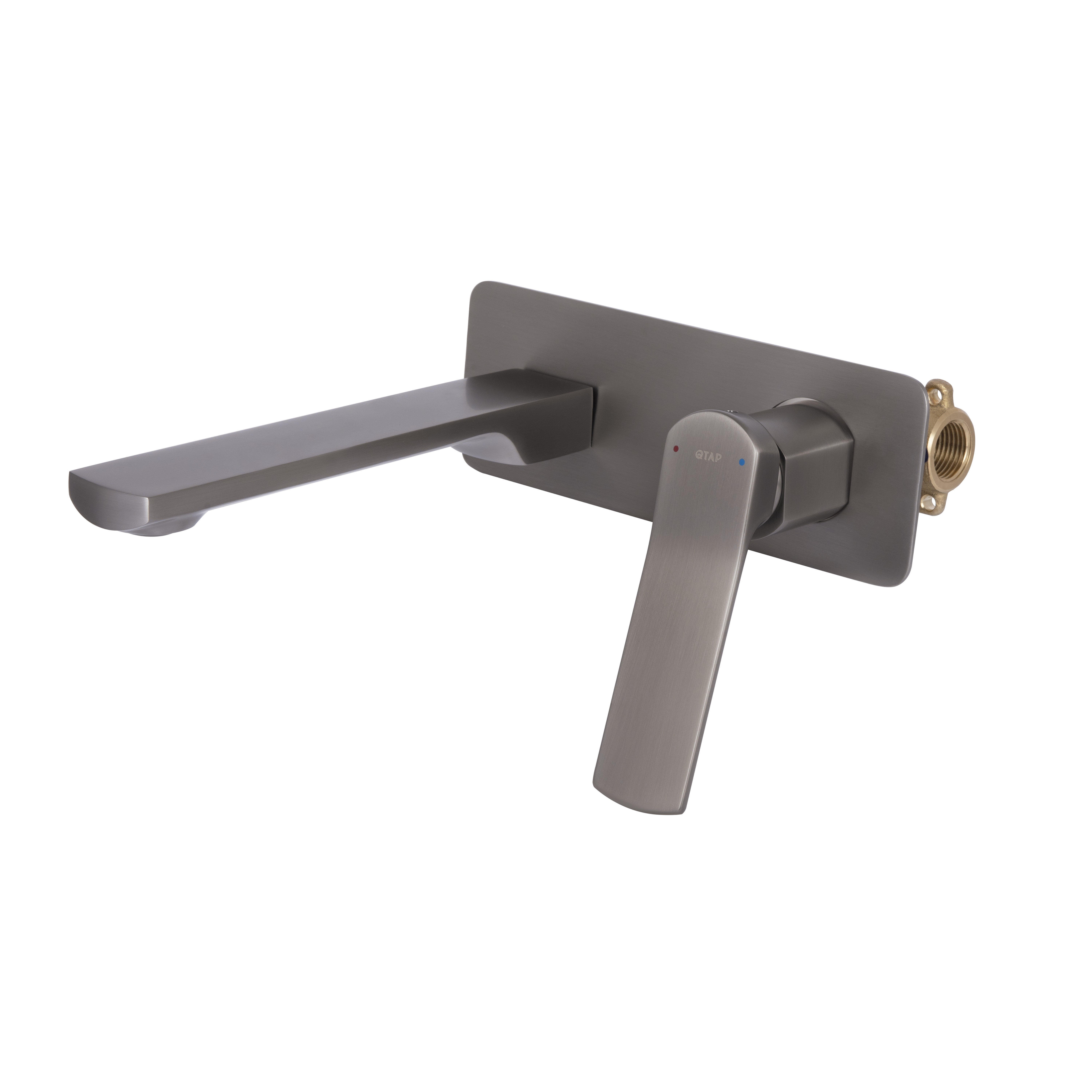 Змішувач для раковини Qtap Slavonice прихованого монтажу Gunmetal Black PVD (QTSLA273GMB45920)