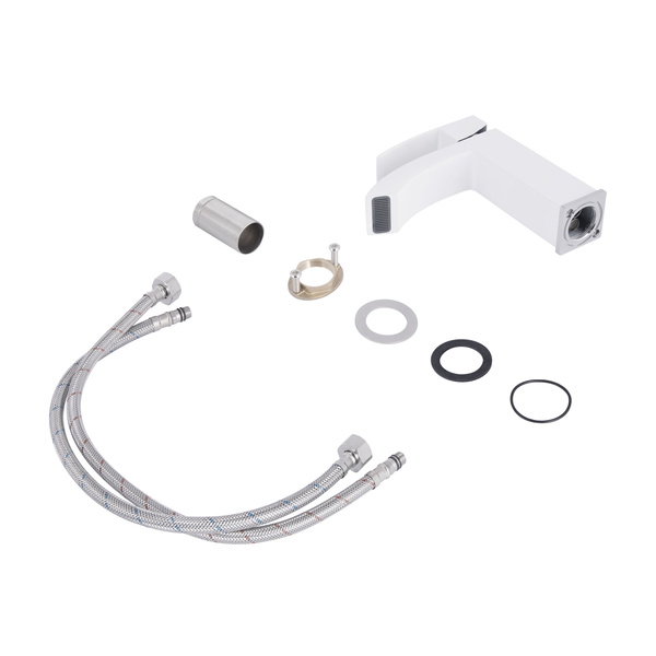 Змішувач для раковини Qtap Swan Cascada Chrome/White (QTSWA270CRW45568)