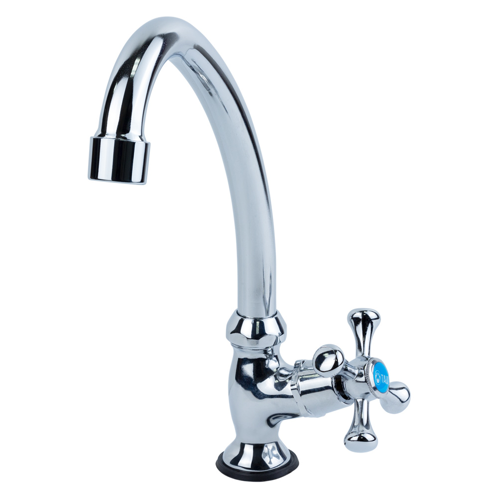 Змішувач для раковини TAU VN 1/2" монокран на гайці (КРАТНО 4 ШТ)