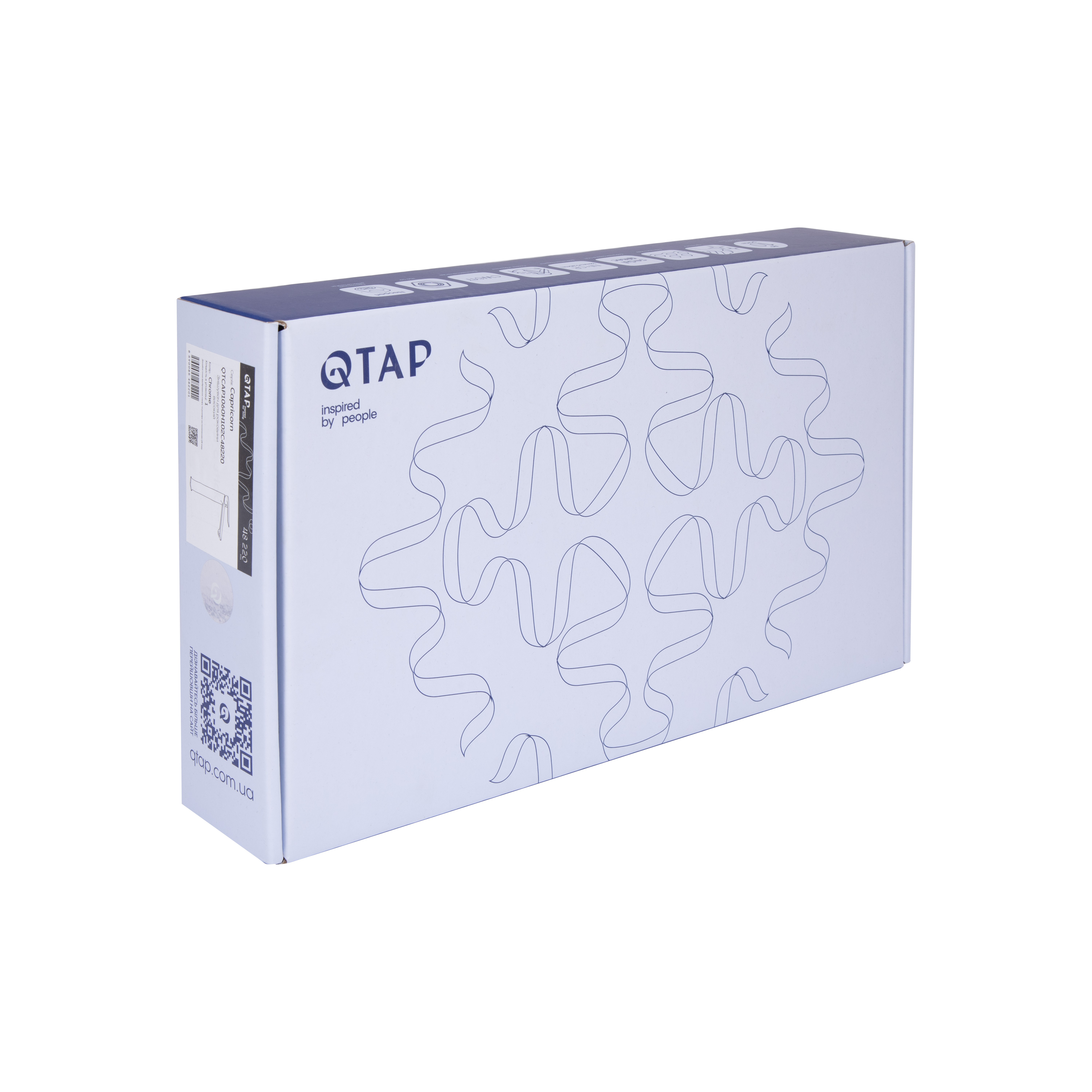Змішувач для раковини високий Qtap Capricorn, Chrome (k26) (QTCAP1060H102C48220)