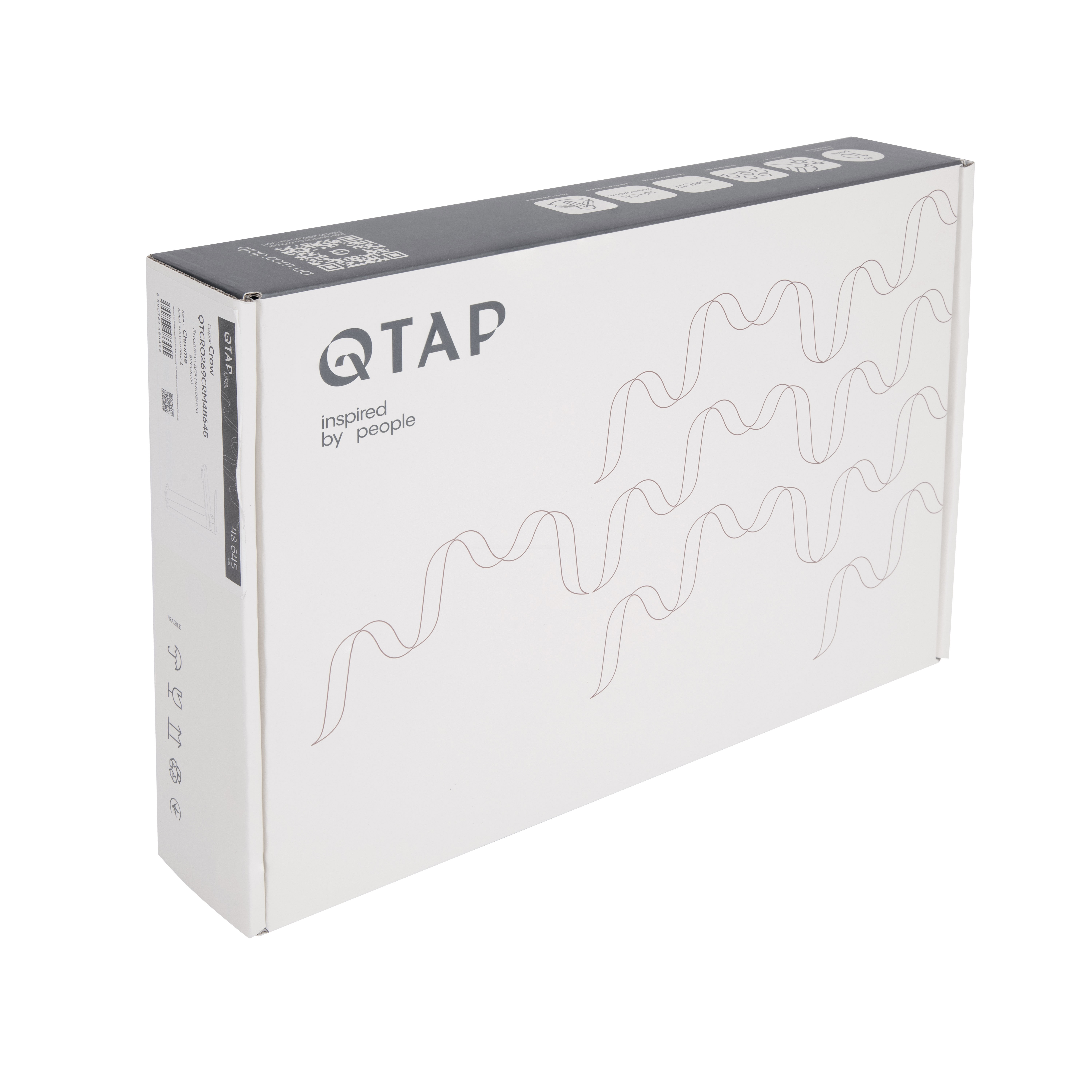 Смеситель для раковины высокий Qtap Crow Chrome (QTCRO269CRM48645)
