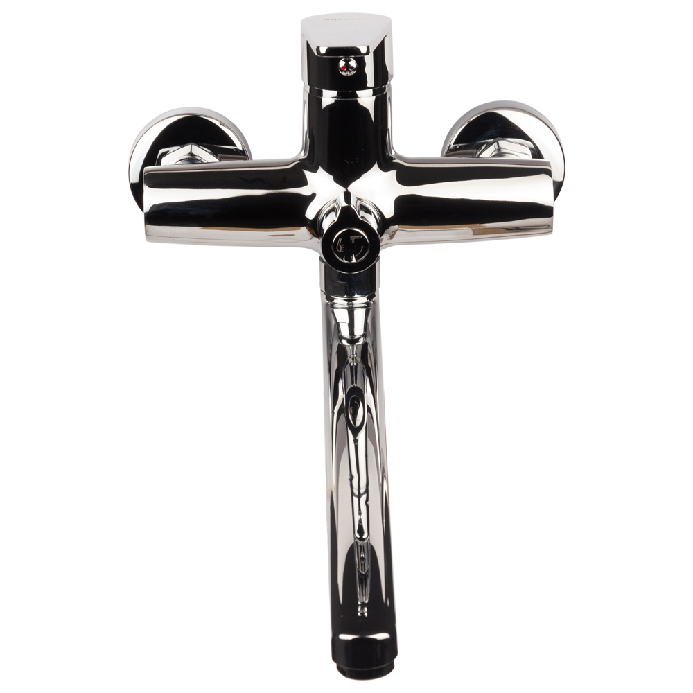 Змішувач для ванни Aquatica s30 прямий 350мм дивертор вбудований картриджний Ø35 мм