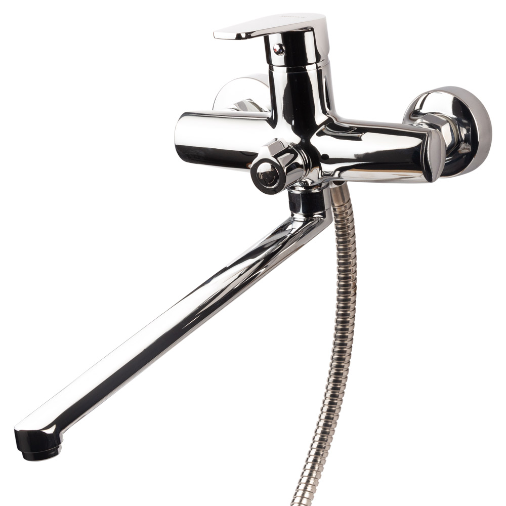 Змішувач для ванни Aquatica s30 прямий 350мм дивертор вбудований картриджний Ø35 мм