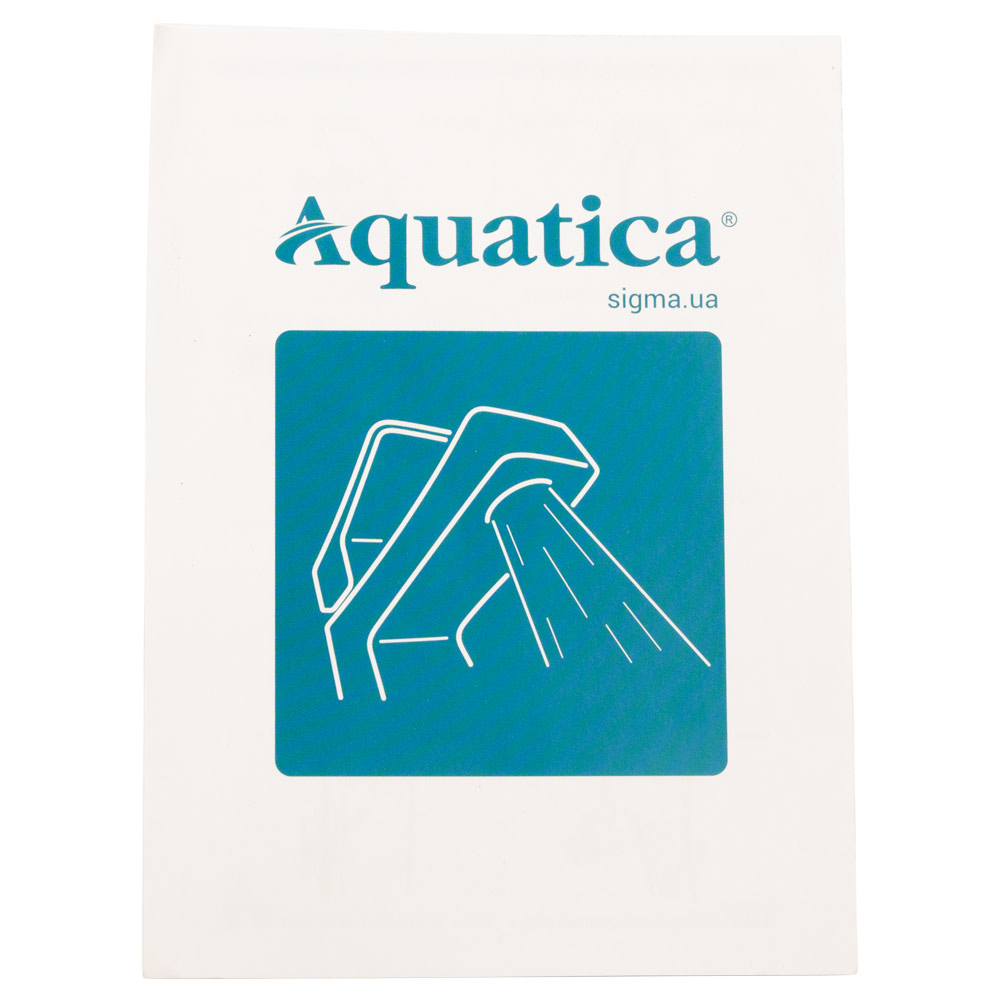 Змішувач для ванни Aquatica s37 прямий 350мм дивертор вбудований картриджний Ø35 мм