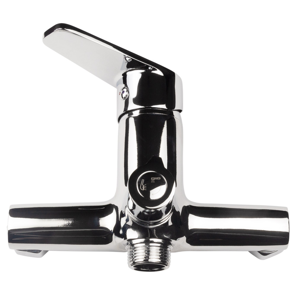 Змішувач для ванни Aquatica s37 прямий 350мм дивертор вбудований картриджний Ø35 мм