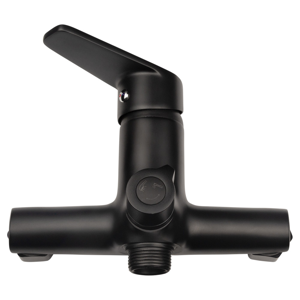 Змішувач для ванни Aquatica s37 прямий 350мм дивертор вбудований картриджний (B) Ø35 мм