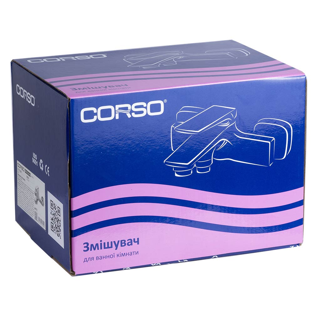 Змішувач для ванни Corso Bracciano литий Ø35 мм