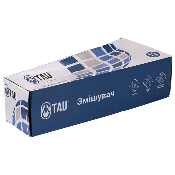 Смеситель для ванны TAU SD излив прямой 350мм дивертор встроенный картриджный Ø40 мм