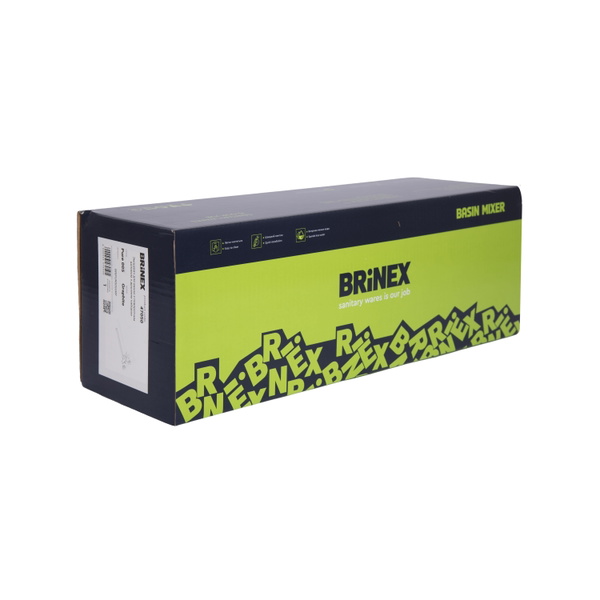 Змішувач для ванни Brinex Pure 005 з довгим поворотним виливом (з душовим гарнітуром) Gunmetal Black (BRIPUR005GRP)
