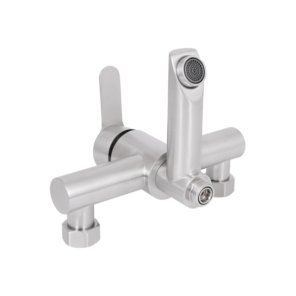 Смеситель для ванны Brinex Pure 006 с поворотным изливом (с душевым гарнитуром) Nickel (BRIPUR006NKL)