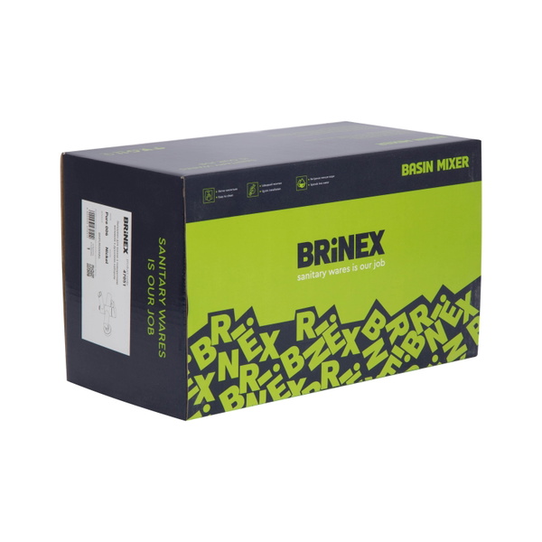 Смеситель для ванны Brinex Pure 006 с поворотным изливом (с душевым гарнитуром) Nickel (BRIPUR006NKL)