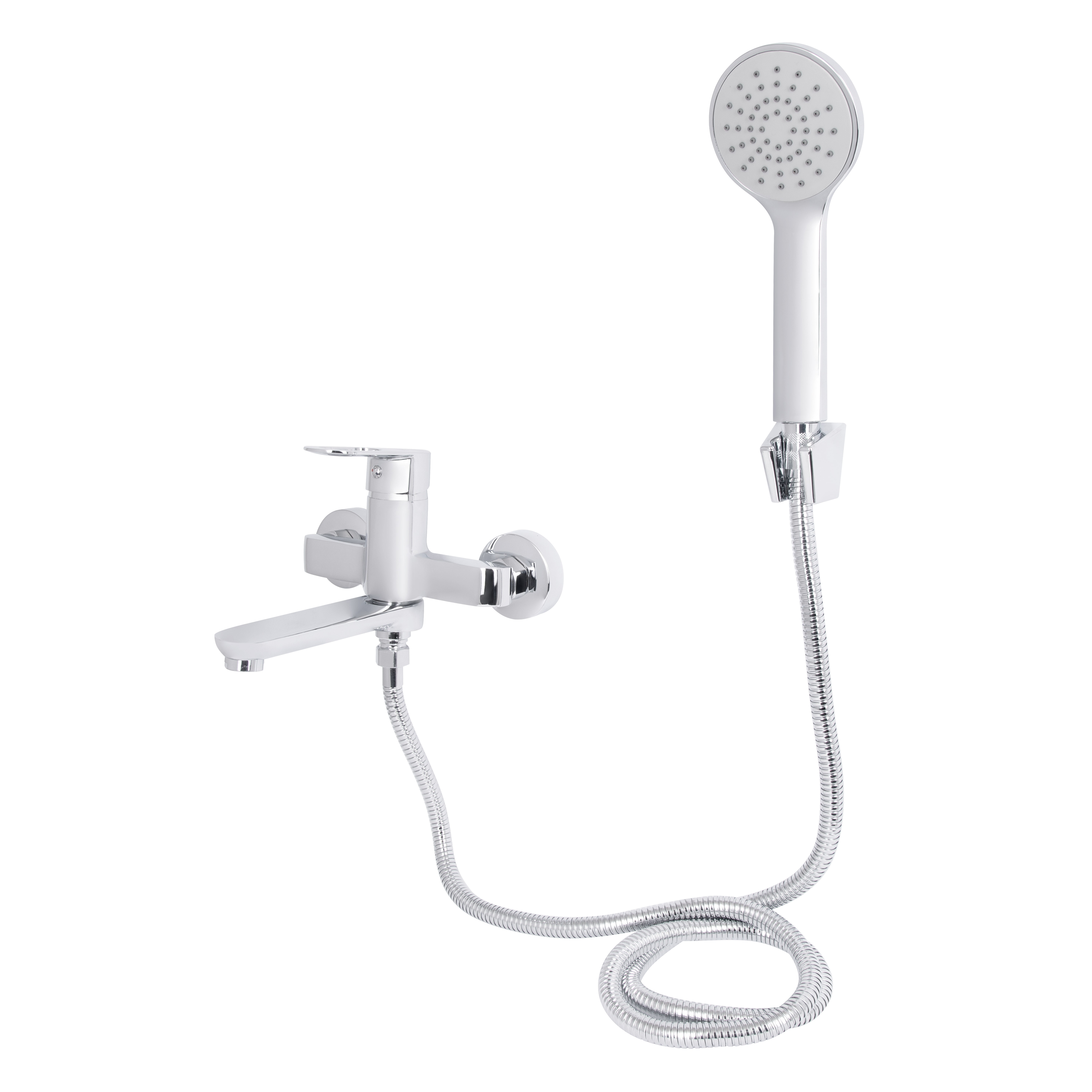 Смеситель для ванны с поворотным изливом и душевым гарнитуром Lidz Latwa Chrome 0061 (k35) (LDLAT0061CRM48992)
