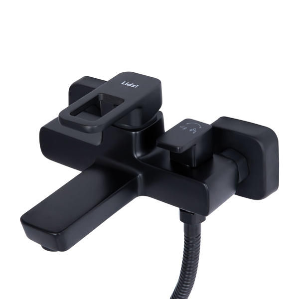Змішувач для ванни Lidz Wawel 006 (з душовим гарнітуром) (k35) Black (LDWAW006BLA45393)