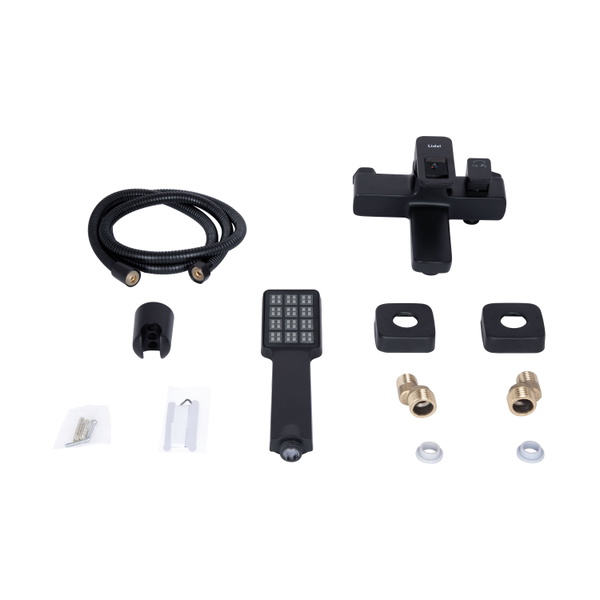 Змішувач для ванни Lidz Wawel 006 (з душовим гарнітуром) (k35) Black (LDWAW006BLA45393)