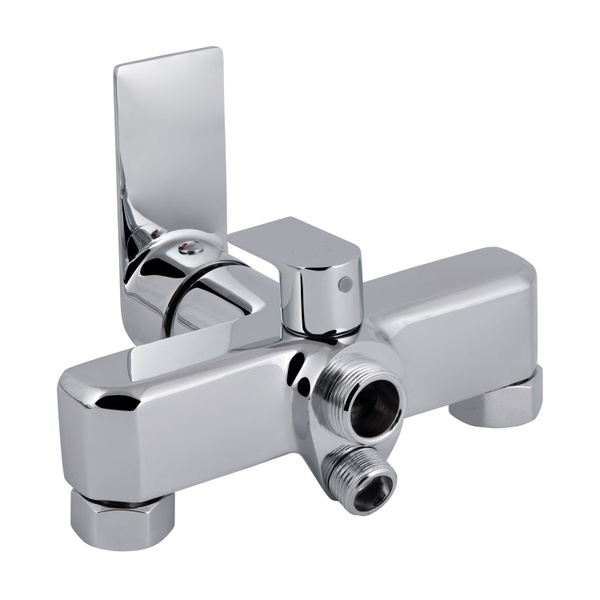 Змішувач для ванни Qtap Aries з довгим поворотним виливом (з душовим гарнітуром) Chrome (QTARI2601CRM45558)
