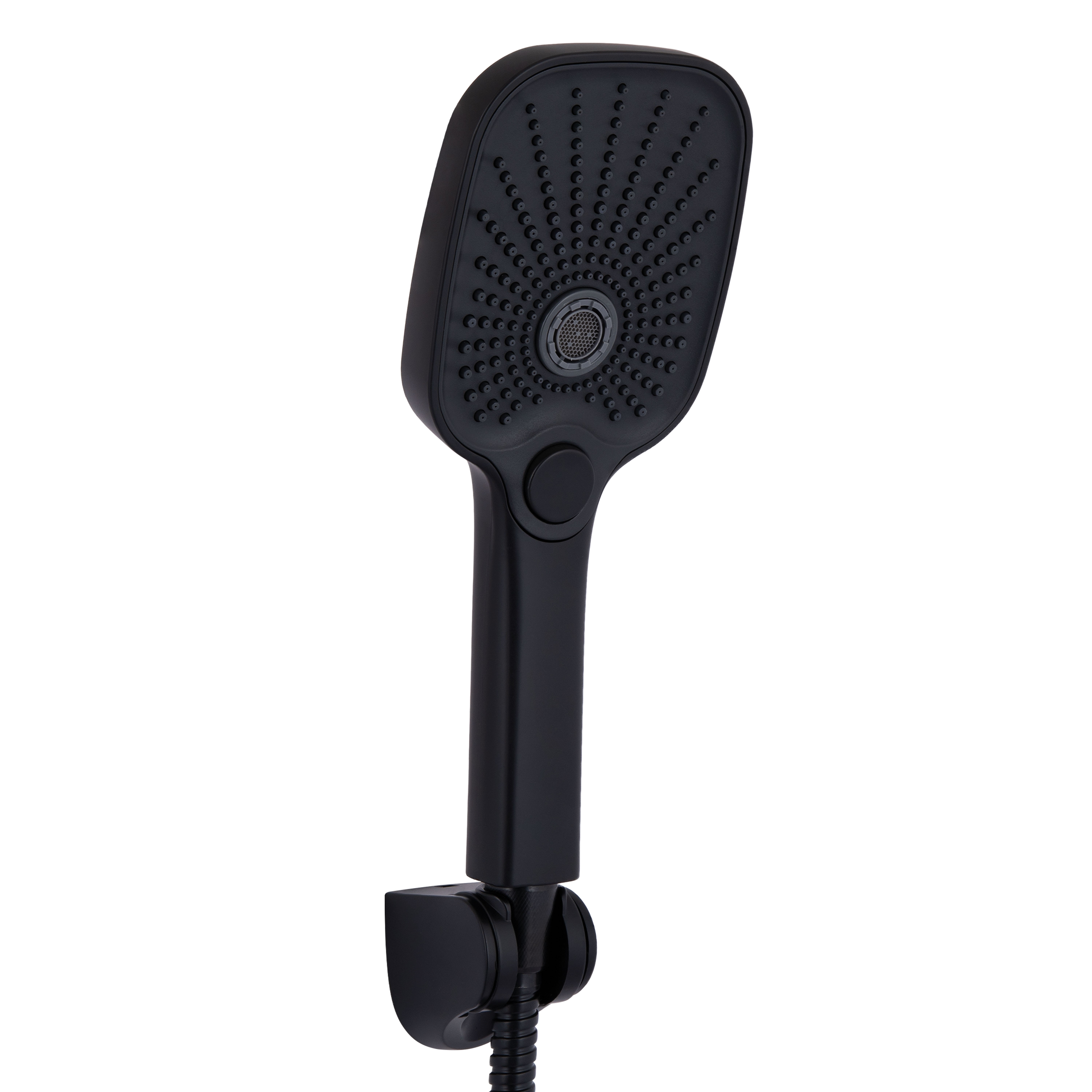 Змішувач для ванни Qtap Gemini (з душовим гарнітуром) Black Matt (QTGEM259BLM45682)
