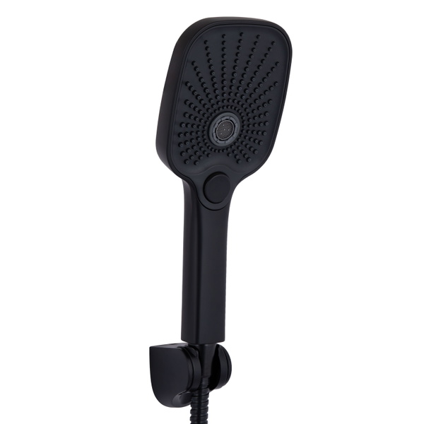 Змішувач для ванни Qtap Gemini (з душовим гарнітуром) Black Matt (QTGEM259BLM45682)