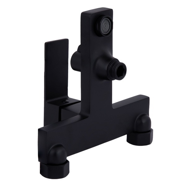 Змішувач для ванни Qtap Gemini (з душовим гарнітуром) Black Matt (QTGEM259BLM45682)