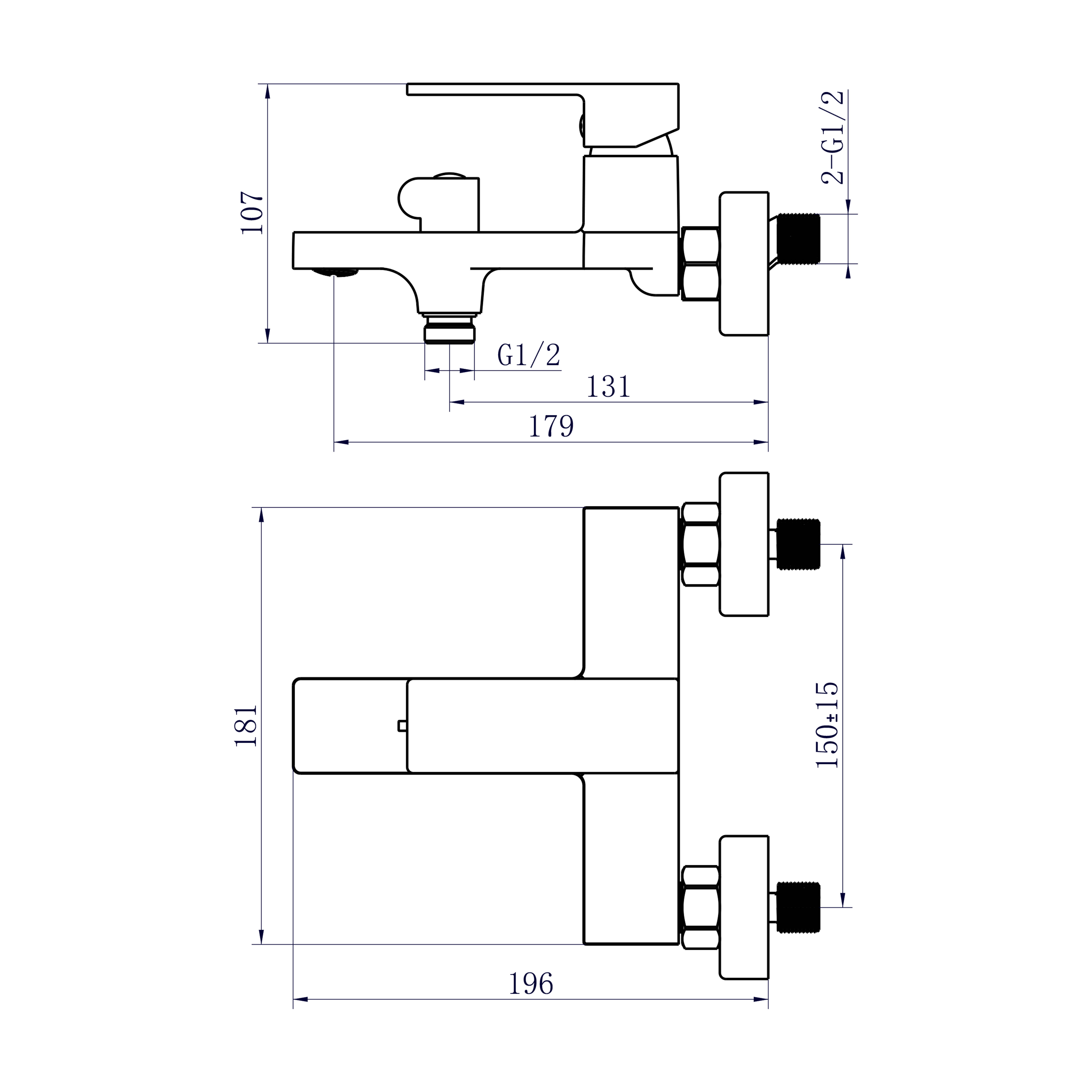 Змішувач для ванни Qtap Gemini (з душовим гарнітуром) Chrome/White (QTGEM259CRW45683)
