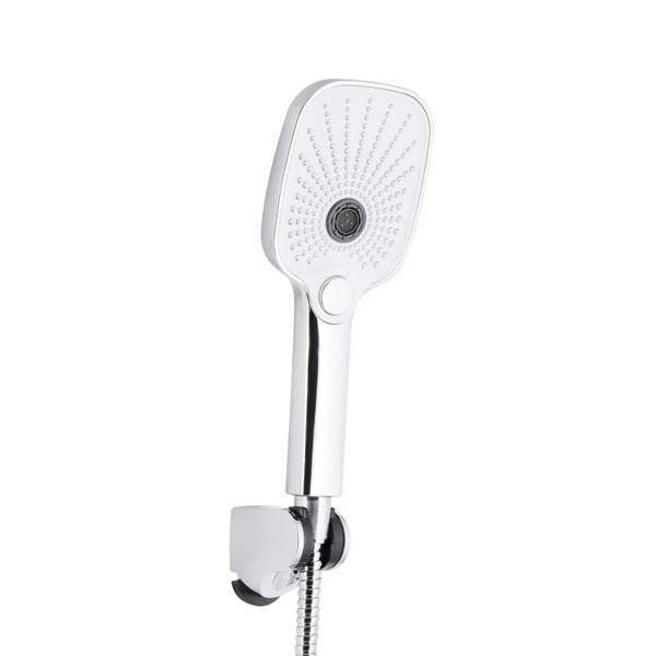 Змішувач для ванни Qtap Gemini (з душовим гарнітуром) Chrome/White (QTGEM259CRW45683)