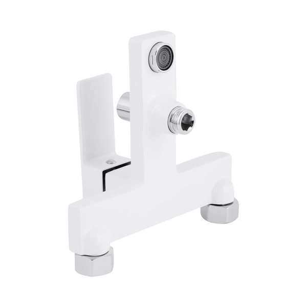 Змішувач для ванни Qtap Gemini (з душовим гарнітуром) Chrome/White (QTGEM259CRW45683)