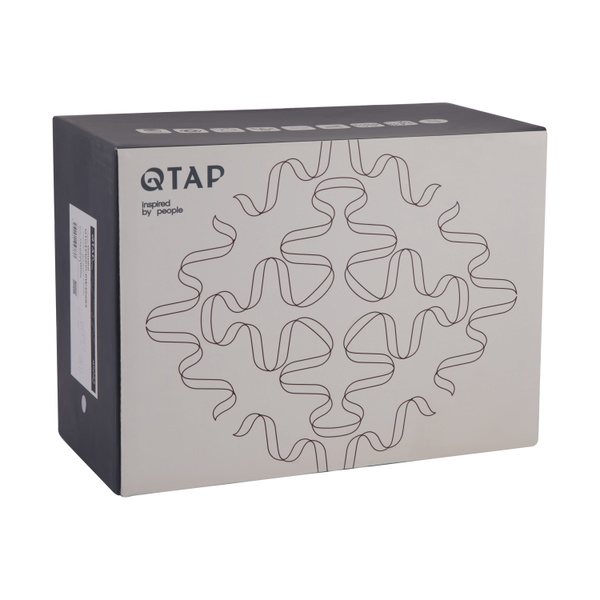Змішувач для ванни Qtap Gemini (з душовим гарнітуром) Chrome/White (QTGEM259CRW45683)