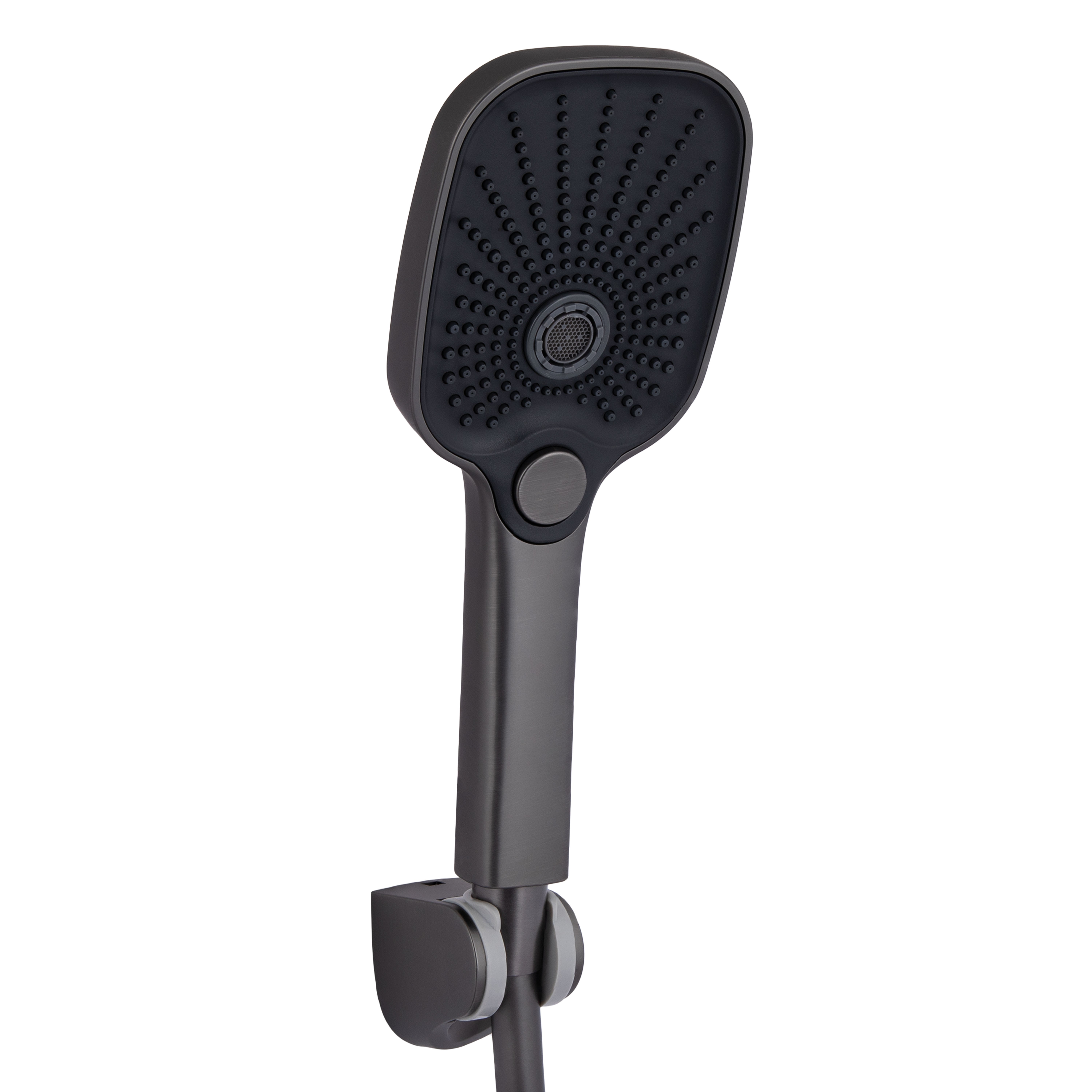 Змішувач для ванни Qtap Gemini (з душовим гарнітуром) Gunmetal Black PVD (QTGEM259GMB45684)