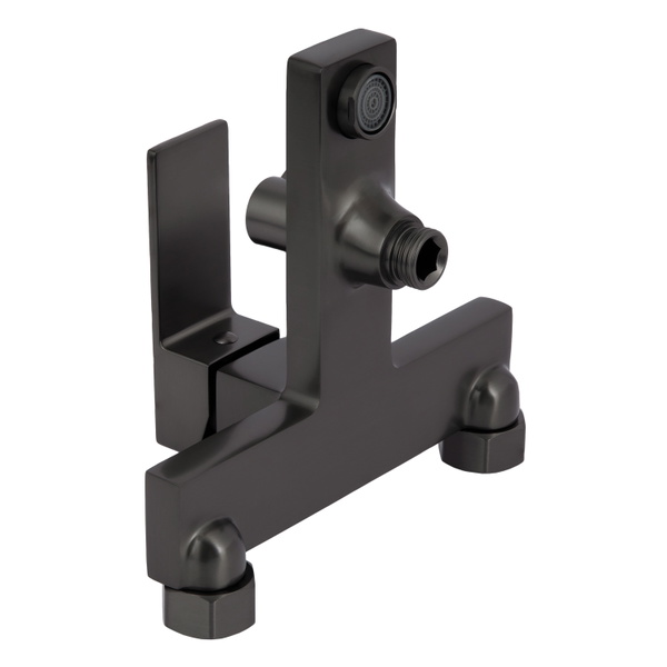 Змішувач для ванни Qtap Gemini (з душовим гарнітуром) Gunmetal Black PVD (QTGEM259GMB45684)