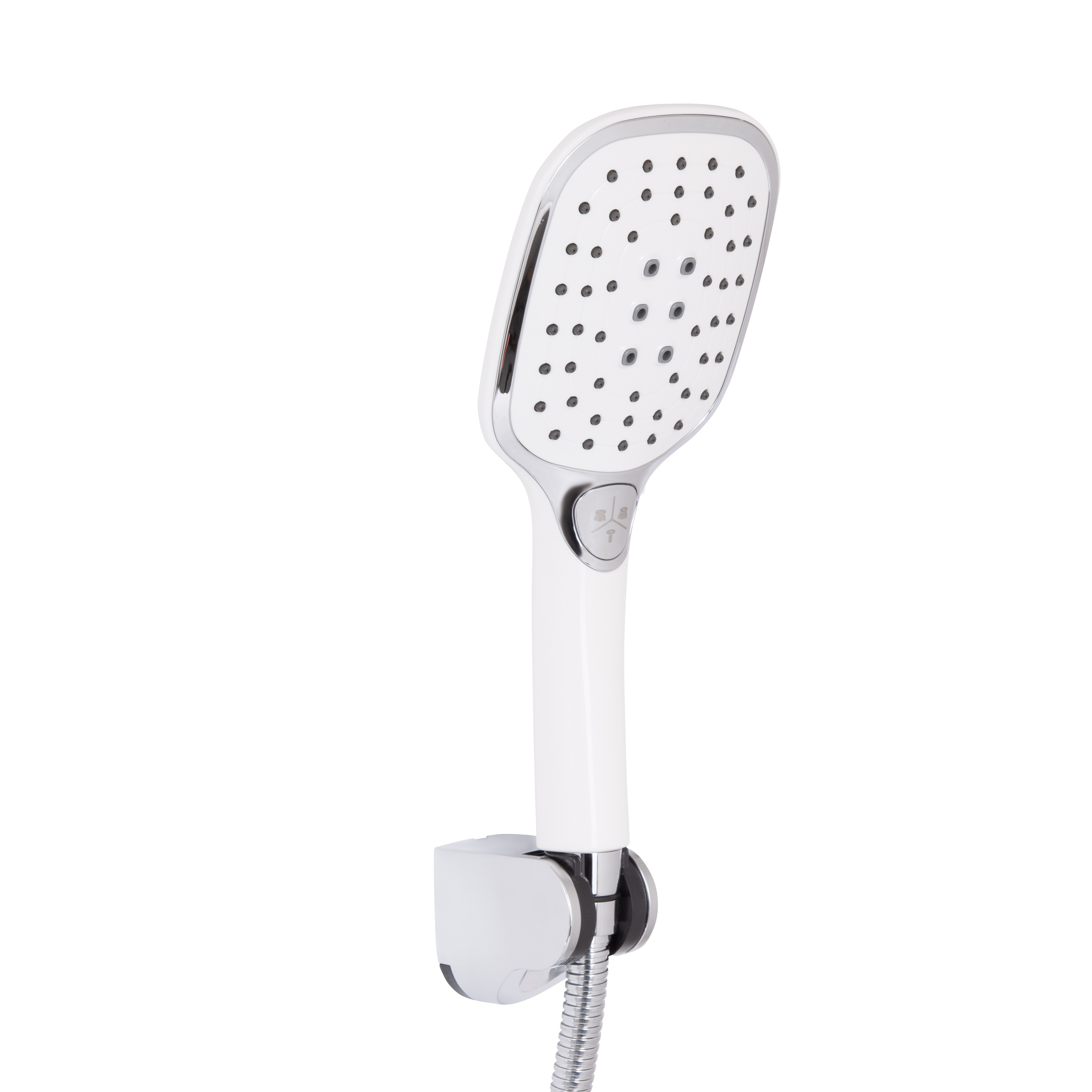 Змішувач для ванни Qtap Grand (з душовим гарнітуром) Chrome/White (QTGRAWCR006)