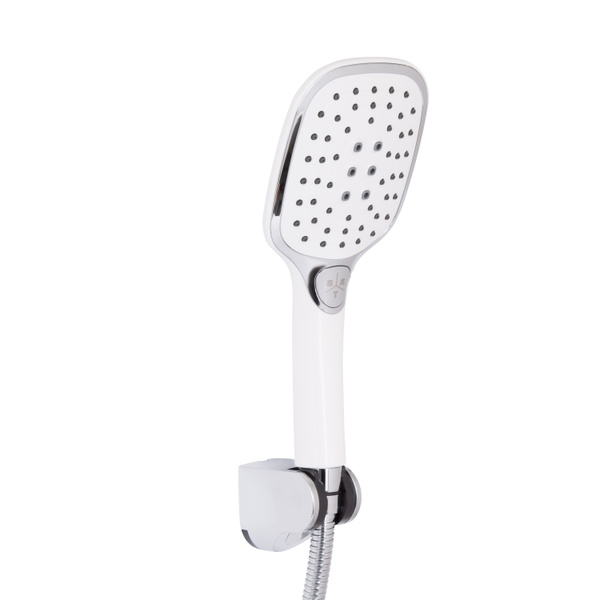 Змішувач для ванни Qtap Grand (з душовим гарнітуром) Chrome/White (QTGRAWCR006)