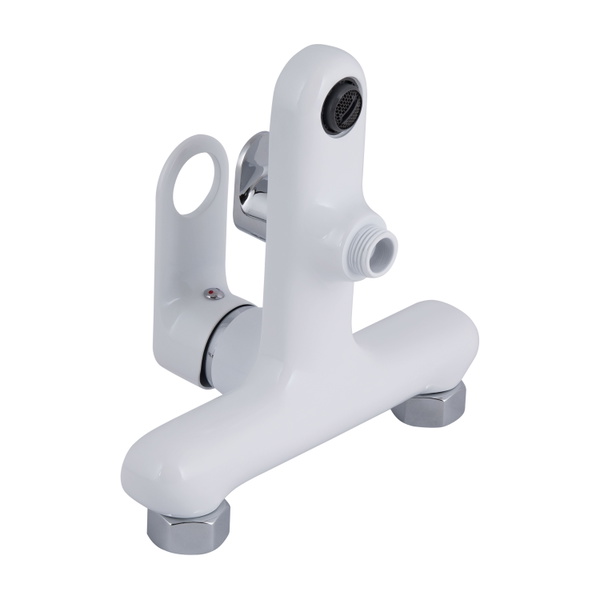 Змішувач для ванни Qtap Jay (з душовим гарнітуром) Chrome/White (QTJAY259CRW45553)