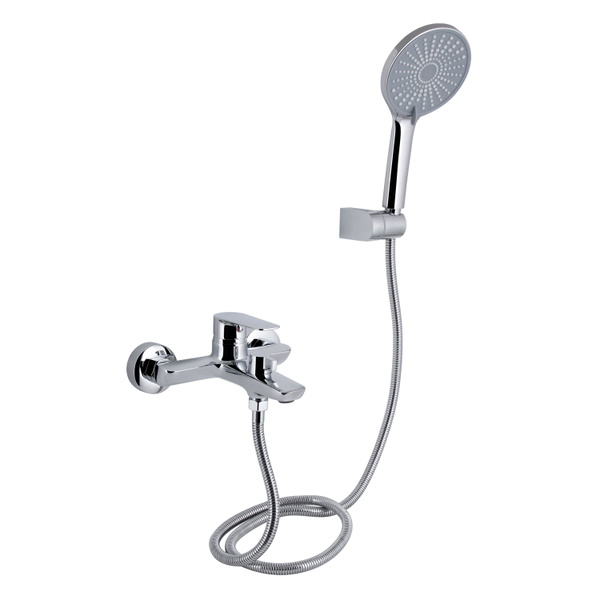 Змішувач для ванни Qtap Leo New (з душовим гарнітуром) Chrome (QTLEO259CRM45563)