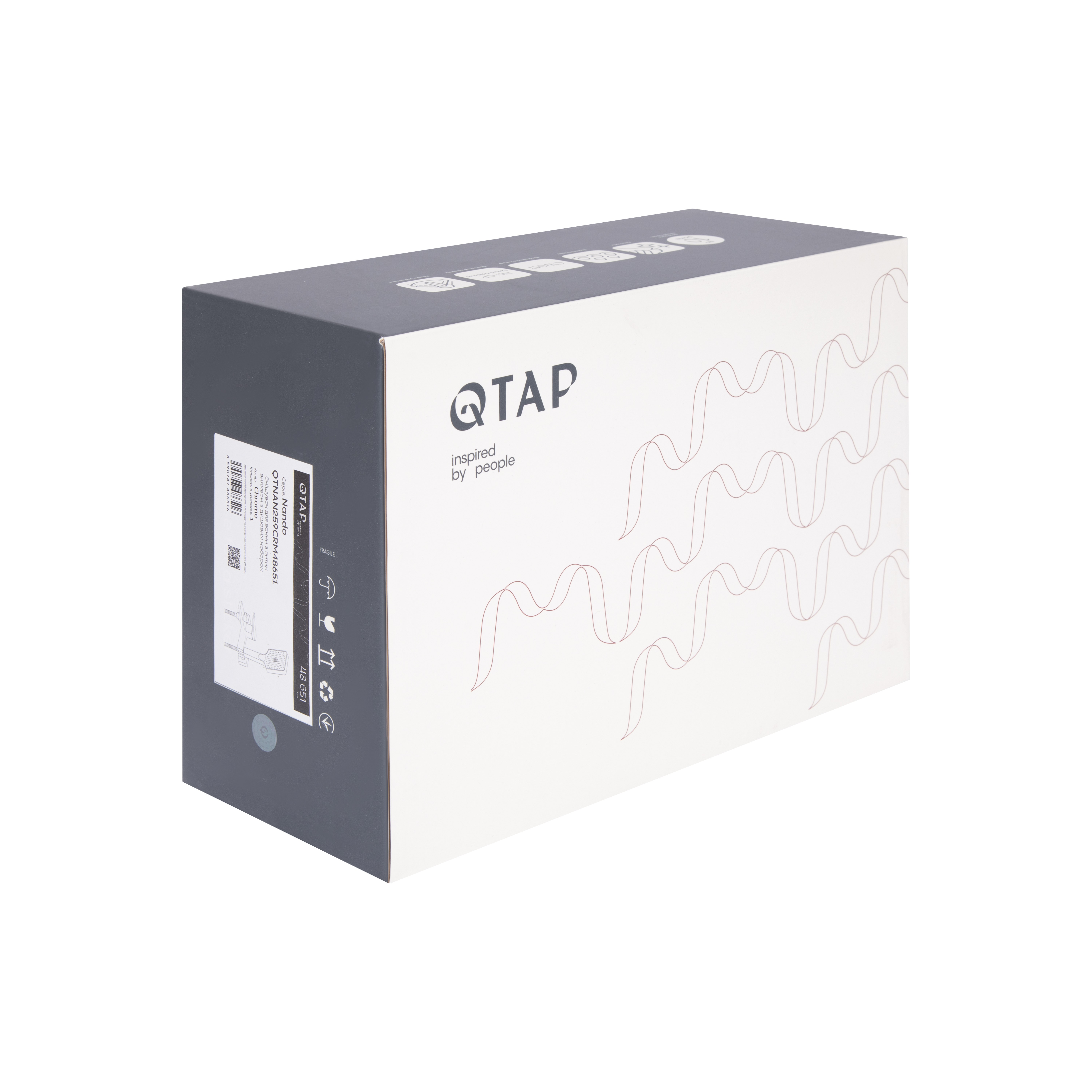 Смеситель для ванны с душевым гарнитуром Qtap Nando Chrome (QTNAN259CRM48651)