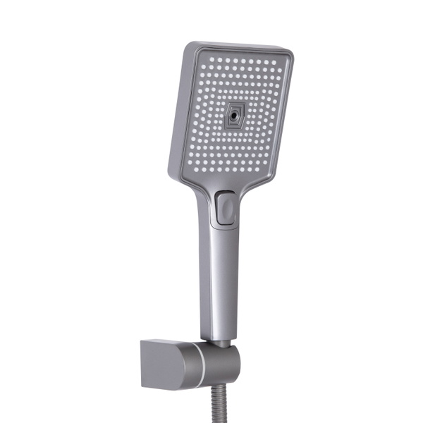 Змішувач для ванни Qtap Presto (з душовим гарнітуром) Gunmetal Black (QTPRE259GRP45584)