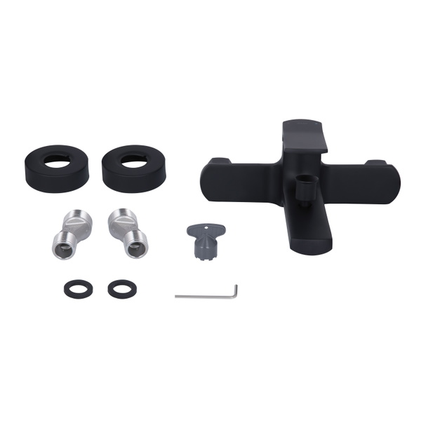 Змішувач для ванни Qtap Slavonice Black Matt (QTSLA259BLM45918)