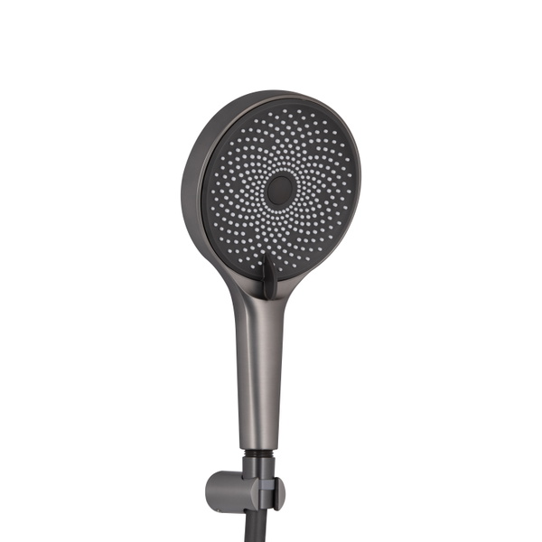 Смеситель для ванны Qtap Slavonice (c душевым гарнитуром) Gunmetal Black PVD (QTSLV259GMB48035)