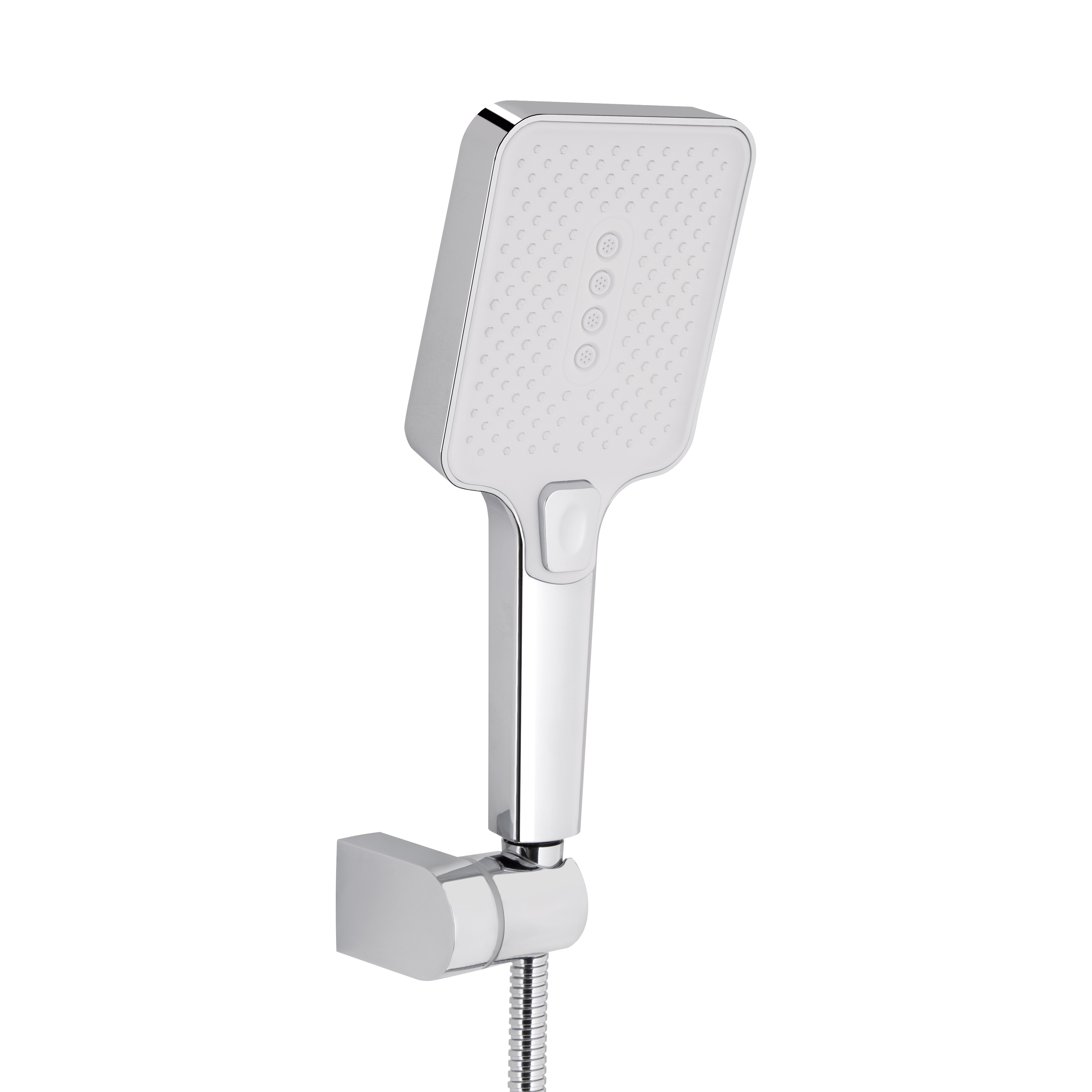 Змішувач для ванни Qtap Swan Cascada з поворотним виливом (з душовим гарнітуром) Chrome/White (QTSWA260CRW45569)