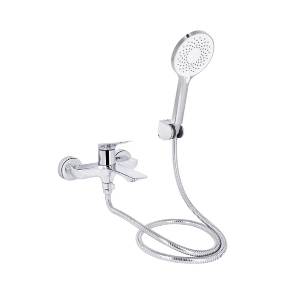 Змішувач для ванни Qtap Vlasta New (з душовим гарнітуром) Chrome (QTVLA259CRM45642)