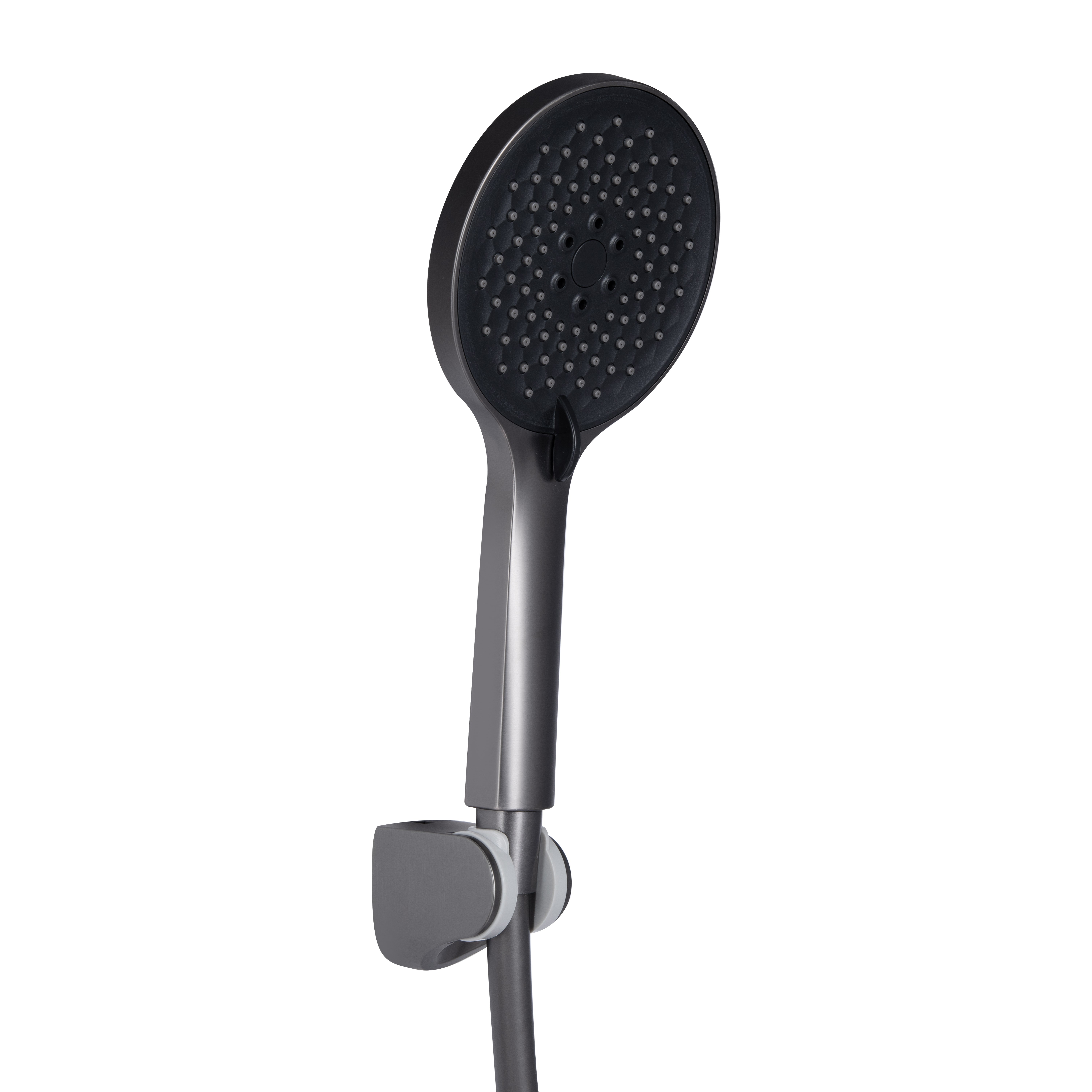 Змішувач для ванни Qtap Vlasta New (з душовим гарнітуром) Gunmetal Black PVD (QTVLA259GMB45643)