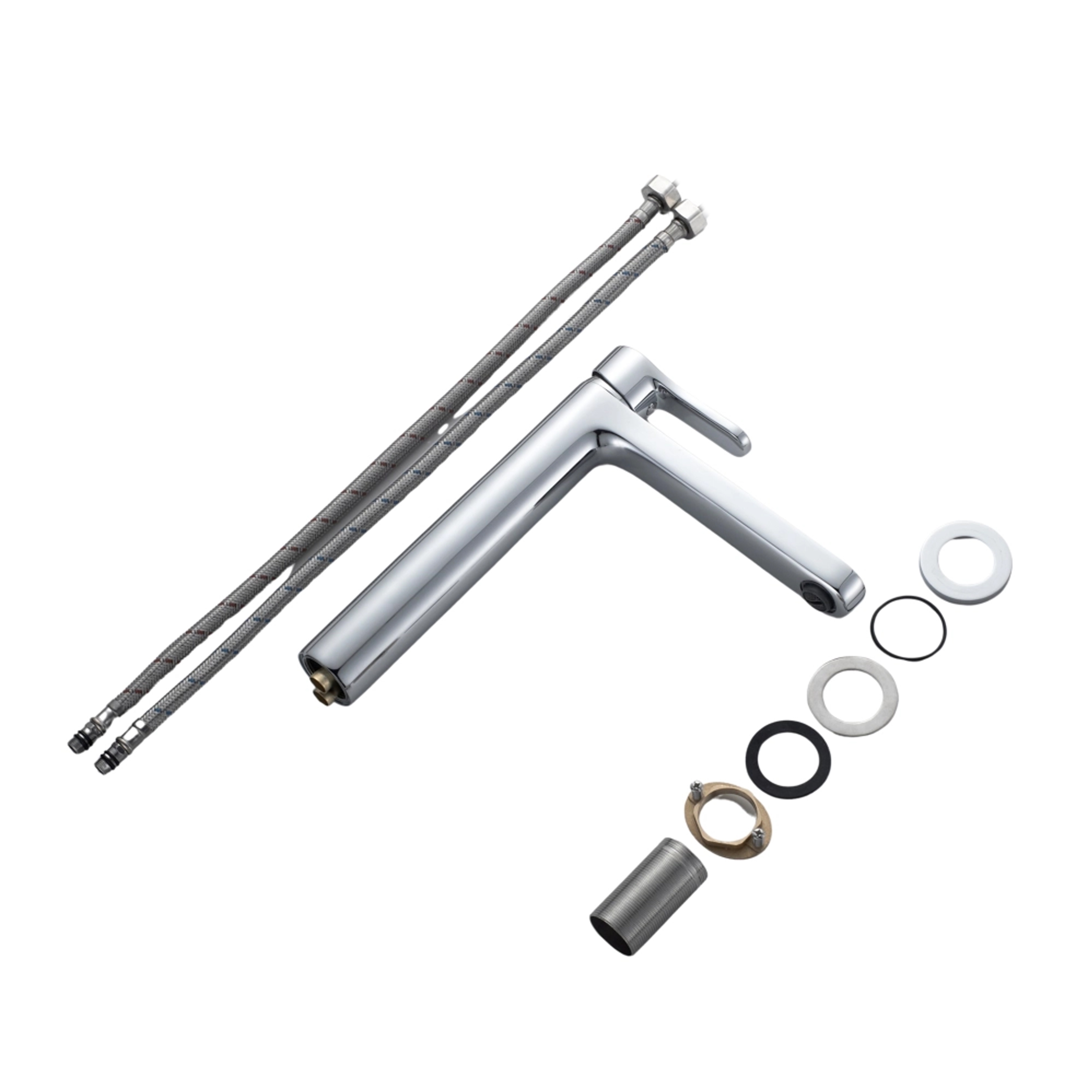 Змішувач латунний для раковини Lidz Astra 001FH високий (k35) Chrome (LDAST001FHCRM48090)