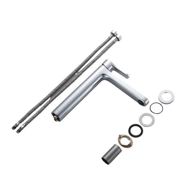 Змішувач латунний для раковини Lidz Astra 001FH високий (k35) Chrome (LDAST001FHCRM48090)