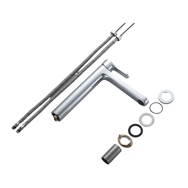 Змішувач латунний для раковини Lidz Astra 001FH високий (k35) Chrome (LDAST001FHCRM48090)