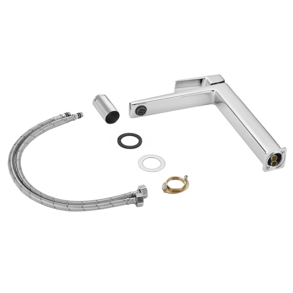 Змішувач латунний для раковини Lidz Orion 001FH високий (k25) Chrome (LDORI001FHCRM48096)