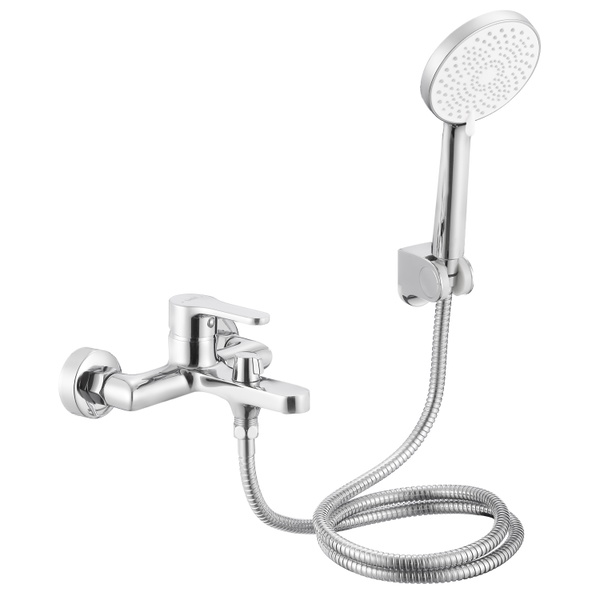 Змішувач латунний для ванни Lidz Astra 006 (з душовим гарнітуром) (k35) Chrome (LDAST006CRM48087)