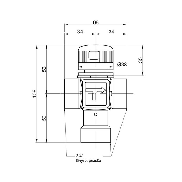 Змішувач термостатичний Icma 3/4" (№143)